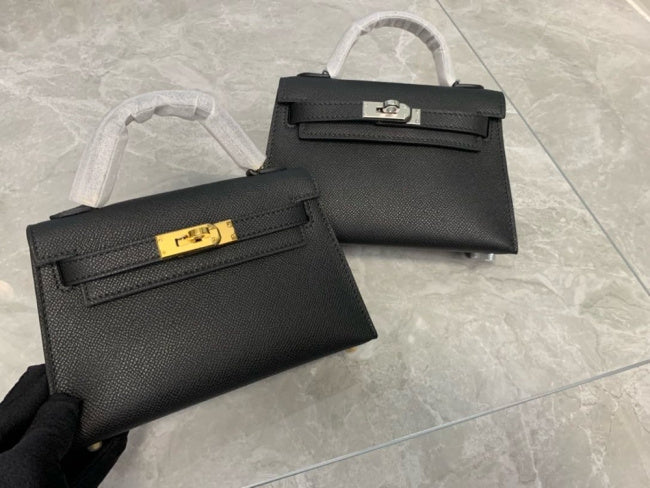 HERMÈS MINI KELLY BLACK&SILVER